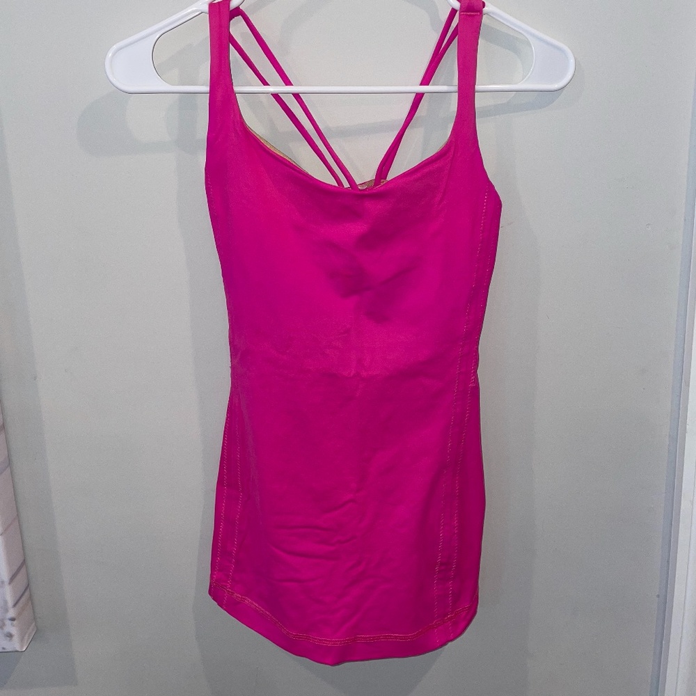 Hot Pink Lulu Criss Cross Tank!